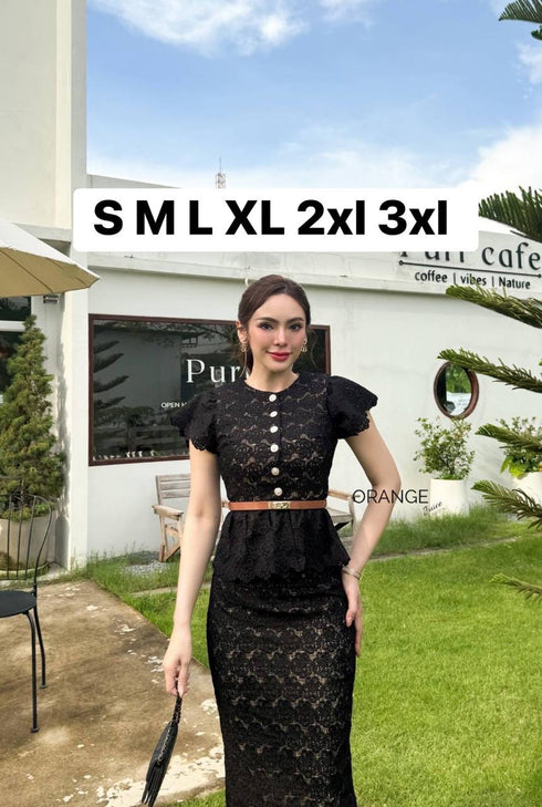 Premium Quality Lacey Co-Ord Sets With Belt